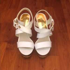 MICHAEL Michael Kors white platform heel sandal